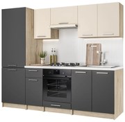 Kuchyňa Hafling 240 - dub sonoma / antracit / vanilka