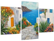 Obraz - Grécka ulička (90x60 cm)