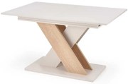 Jedálenský stôl Xarelto, krémová / dub cremona
