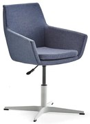 Konferenčná stolička FAIRFIELD, biela, modrošedá