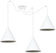 Závesné svietidlo Soho Spider, 3x biele kovové tienidlo, (fi 25cm)