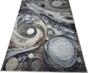 Moderný koberec Villa 885 sivo-hnedý s geometrickým vzorom Rozmer: 80x150 cm