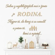 DUBLEZ | Drevený citát na stenu - Dôležitosť rodiny