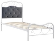 Posteľ Fabrizia 90 sivá/biela