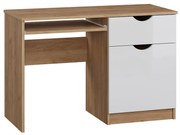 Písací stôl Tymeo 1d1s D.craft zlatý+Biely Lesk