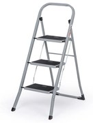 Oceľové skladacie schodíky, 710 mm, 3 stupne