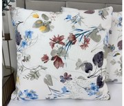 Obliečka na vankúš Print Flowers 40x40 cm – jemný kvetinový motív, 100 % bavlna, zips