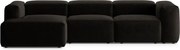 Čierna rohová pohovka (ľavý roh/s leňoškou) Bergamo – Cosmopolitan Design