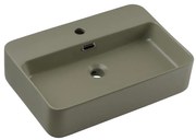 COMAD TRUST 2 OLIVER GREEN (E-6282) - Umývadlo na dosku TRUST 55x38 cm zelené