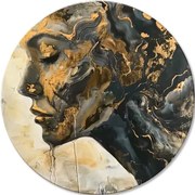 Okrúhle obrazy s akrylom Portrét pokory