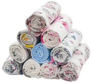 NEW BABY Bavlnené plienky s potlačou NEW BABY 60x80 cm STANDARD 10 ks