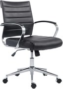 Kancelárska stolička Oakland - koženka - Čierna