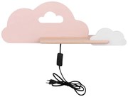 LED Detské nástenné svietidlo s poličkou CLOUD LED/5W/230V ružová/biela