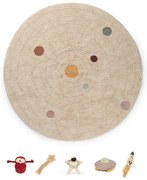 Béžový bavlnený detský hrací koberec ø150 cm Solar System – Lorena Canals
