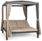 Blumfeldt Eremitage Double XL, ležadlo, pre 2 osoby, oceľový rám, slnečná strecha, závesy