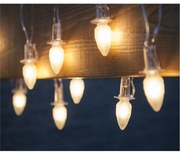 Svetelná reťaz Šiška, 20 LED žiaroviek Filament, číry kábel, základná