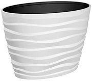 Kvetináč Bora Oval 60x39x42h Biely Bow6042