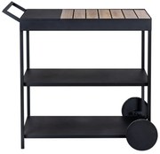 Servírovací stolík na kolieskach s doskou z akácie 40x80 cm Miro - Wenko