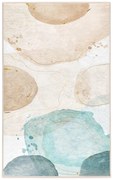 Krémovo-tyrkysový prateľný koberec 80x150 cm Puddle – Mila Home