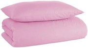 Bavlnené jednofarebné posteľné obliečky - ružové - 100% bavlna renforcé - 70 x 90 cm + 140 x 200 cm