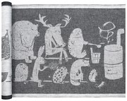 Podložka do sauny Eläinten 46x150, tmavo sivá