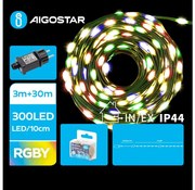 Aigostar - LED vonkajší vianočný svetelný reťazec 300 LED/8 funkcií 33 m IP44 viacfarebný