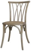 Prírodná drevená stolička s ratanovým výpletom Old French chair - 50*53*90cm