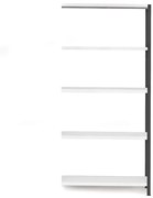 Policový kovový regál IDEAL, prídavná sekcia, 1970x1005x400 mm, tmavošedý