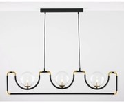 Jupiter 1990 - Luster na lanku HANZA 3xG9/10W/230V čierna/zlatá