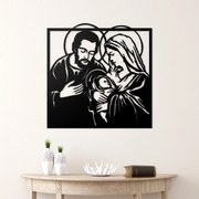 DUBLEZ | Drevená dekorácia - Jozef a Mária s Ježiškom | Obraz