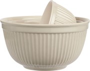 IB Laursen Krémové keramické misy MYNTE LATTE, set 3 ks