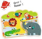 Vkladacie zvukové puzzle na doske - Baobab