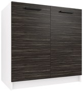 Kuchynská skrinka Belini drezová 80 cm eben kráľovský bez pracovnej dosky  TOR SDZ80/0/WT/HK/0/B1