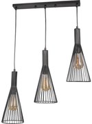 Luster na lanku TIANA 3xE27/20W/230V čierna