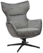 Otočné kreslo so zamatovým poťahom Ajax šedá