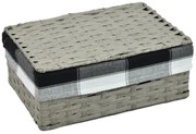 Úložný box s vekom sivý Rozmery (cm): 53x33, v. 19