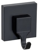 Čierne samodržiace plastové háčiky v súprave 2 ks Quadro – Wenko