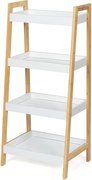 Noela Skosený bambusový regál s policami GRADA biela