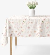 Goldea hranatý teflónový obrus - ružové kvietky 80 x 80 cm