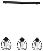 Luster STAR 3xE27/60W/230V čierny