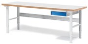 Dielenský stôl SOLID, so zásuvkou, nosnosť 750 kg, 2000x800 mm, laminát