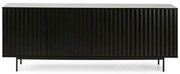Čierna nízka komoda 211x80 cm Sierra – Teulat