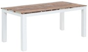 furniture-nabytek.cz - Masívny jedálenský stôl Perth z recyklovaného dreva, lakovaný, biely s farebnými prvkami – 180×90 cm