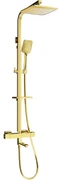 Mexen - CQ62 sprchový set s termostatickou batériou Cube, zlatá, 779106295-50