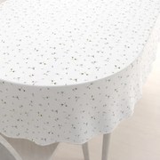 Biante Bavlnený oválny obrus Sandra SA-424 Drobné kvietky na bielom 50x100 cm