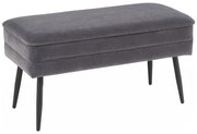 Lavica s úložným priestorom VELVA 37x78 cm šedá