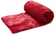 Červená mikroplyšová deka CALMI 150x200 cm
