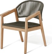 Pohodlné záhradné kreslo s textilným výpletom