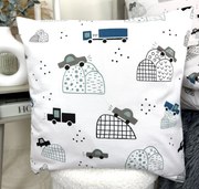 INTERMEDIC SK Vankúšová obliečka 40×40 cm – Modré Autá, 100 % bavlna