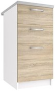 Kuchynská skrinka Belini spodná so zásuvkami 40 cm dub sonoma s pracovnou doskou TOR SDSZ40/0/WT/DS/0/P